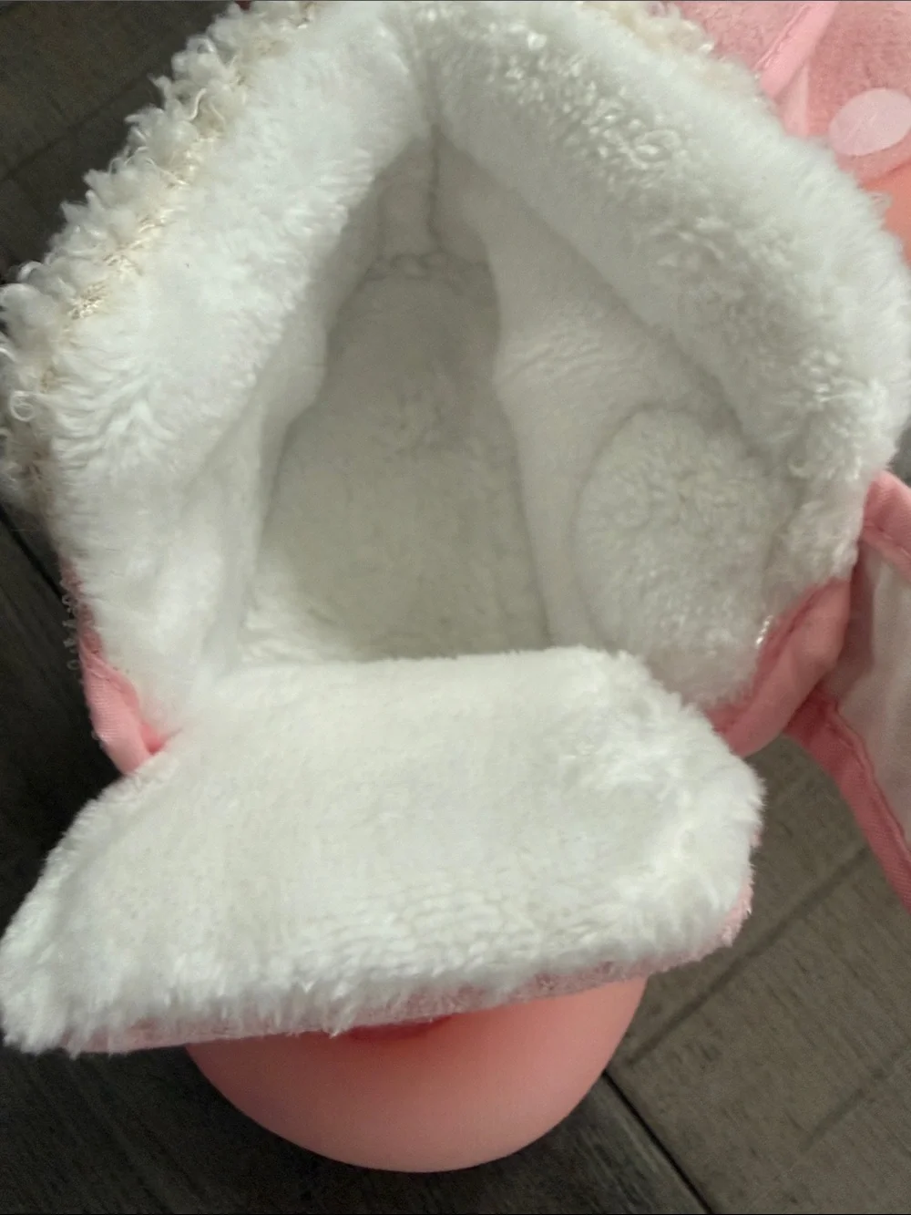 Pink Fleece-Lined Baby Boots - Soft Winter Shoe